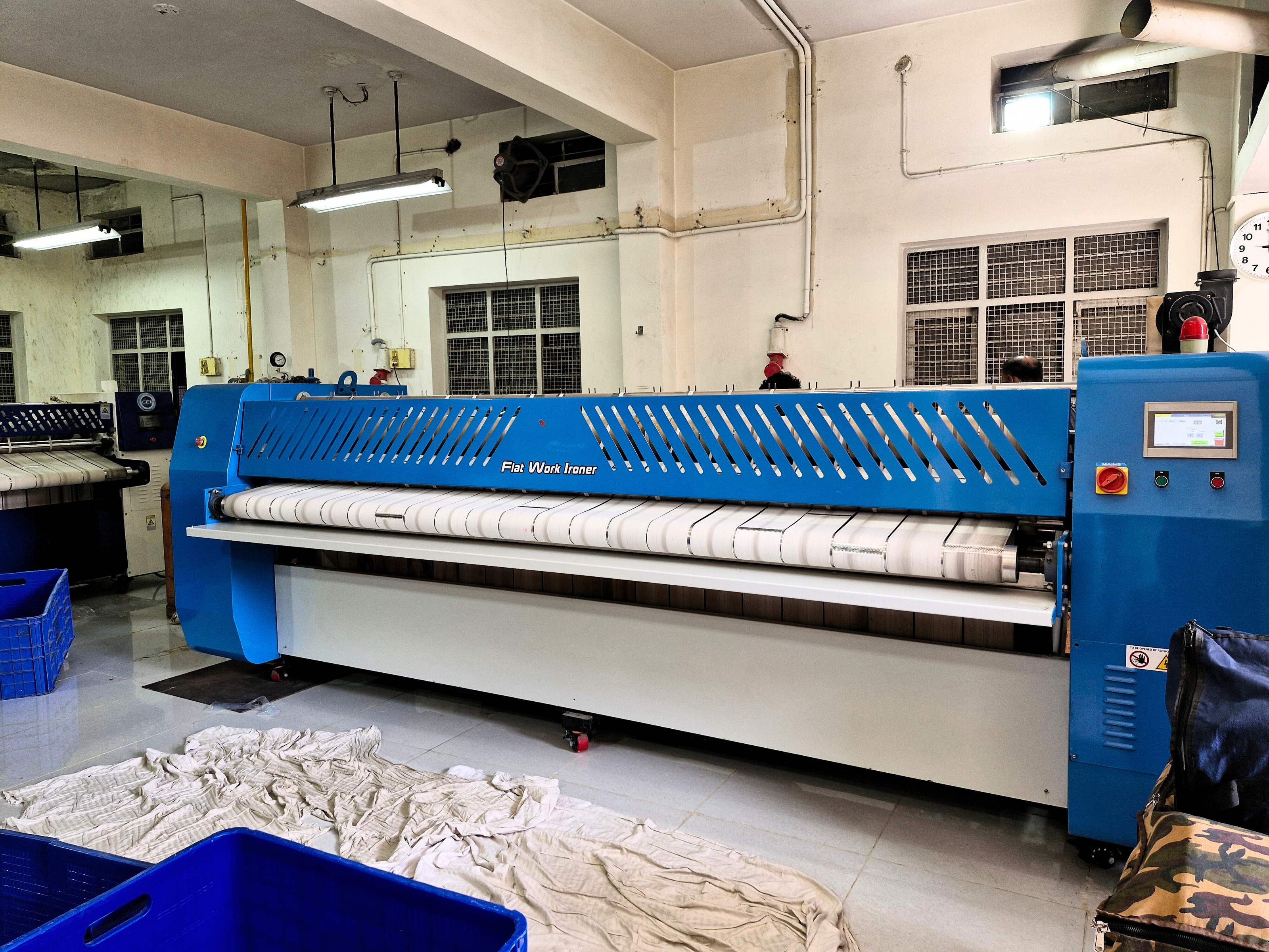 LaundryJi flatwork ironer in operation